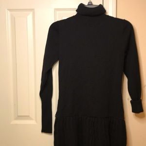 Turtle Neck Black Dress